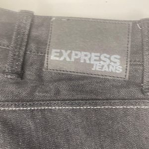 Express Rocco Slim Fit Straight Leg Jeans Black 38